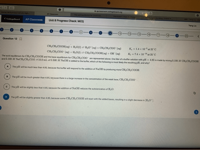 Ap chemistry unit 5 mcq