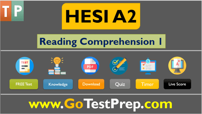 Hesi a2 reading comprehension practice test