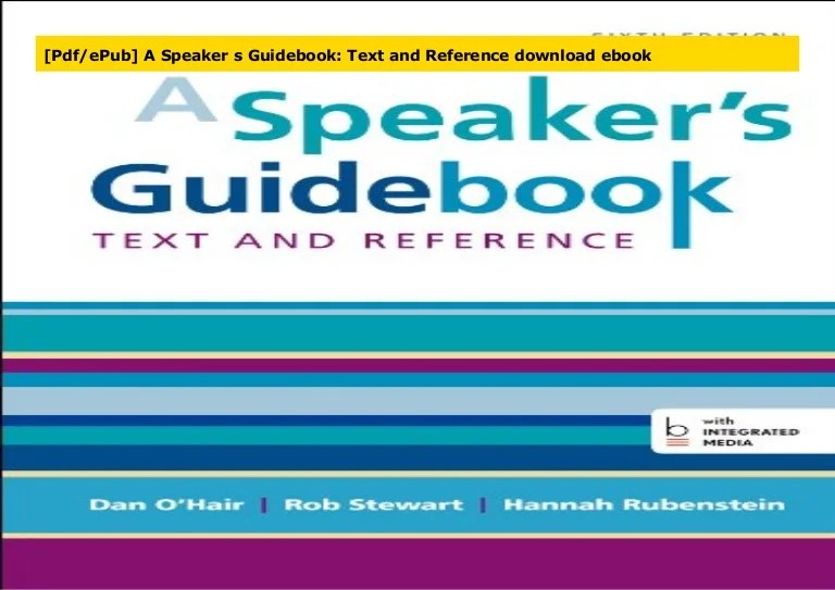 A speaker's guidebook 7th edition