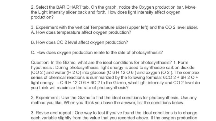 Gizmo photosynthesis lab answer key