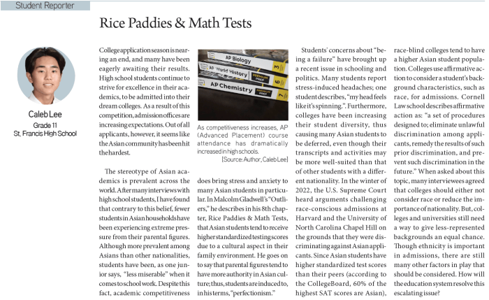 Rice paddies and math tests