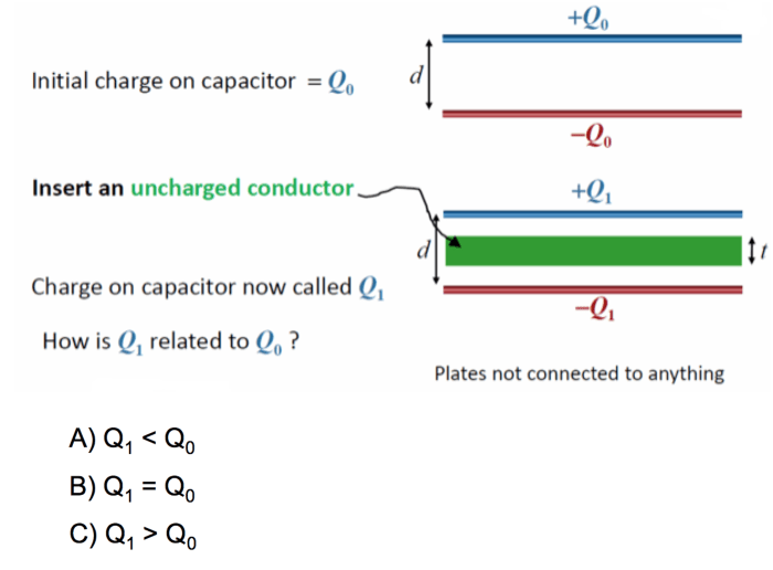 What is the charge q1 on capacitor c1