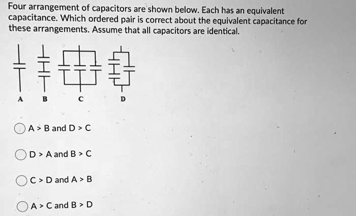 What is the equivalent capacitance of the four capacitors