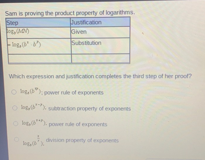 Property logarithms