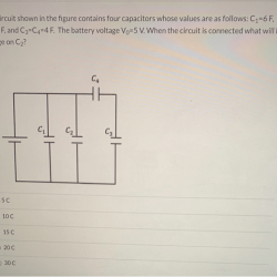 What is the equivalent capacitance of the four capacitors