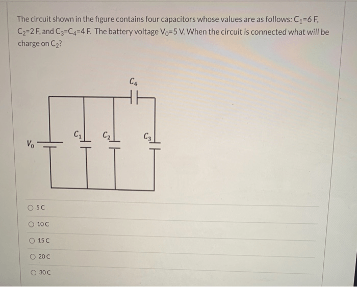 What is the equivalent capacitance of the four capacitors