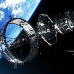 Two identical spaceships are traveling in deep space